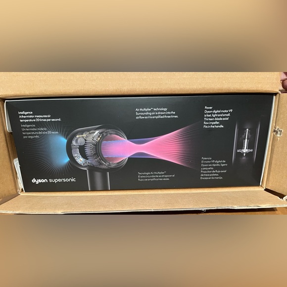 Dyson Supersonic Hair Dryer in Charcoal with Magenta Accents - Picture 10 of 12